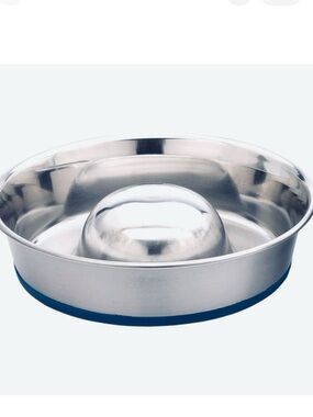 HARMONY Stainless Steel Dog Slow Feeder Bowl - 3.5 Cup / 28 fl oz NWT